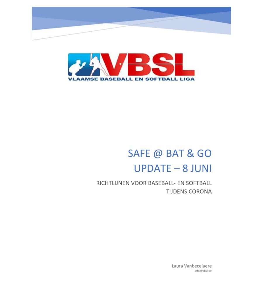 Safe@Bat protocol - update 8 juni